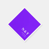 Monogramm neon-lila serviette (Ecke)