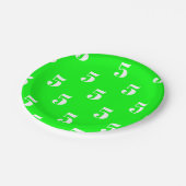 Monogramm Neon mit Jahreszahl anpassen Pappteller (Schrägansicht)