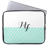 Monogramm Neopren-Notebook-Sieb Hexagon-Muster Laptopschutzhülle (Vorderseite)