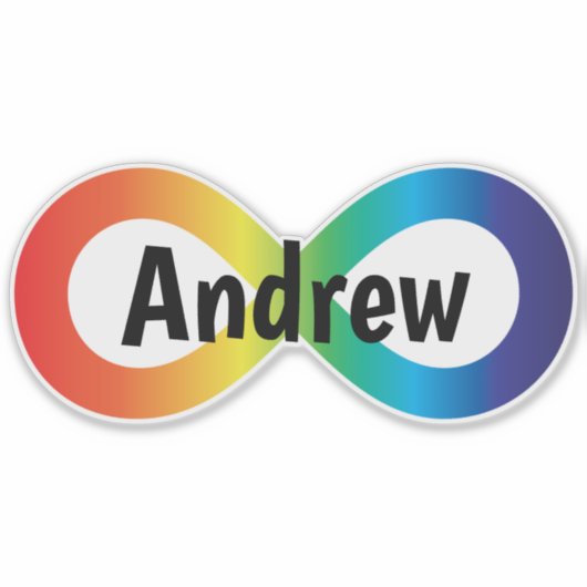 Monogramm NeuroMannigfaltigkeit Autismus Akzeptanz Aufkleber (Vorderseite)