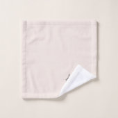 Monogramm Neutral Modern Minimal Stylish Blush Pin Badhandtuch Set (Waschlappen)
