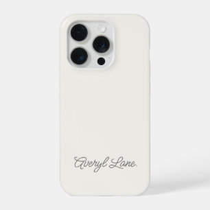 Monogramm Neutral Modern Minimalist Stylisches Skr iPhone 15 Pro Hülle