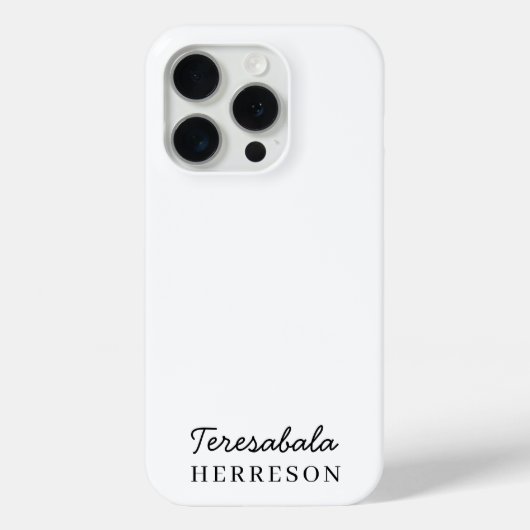 Monogramm Neutral Modern Minimalistisch Stylisch Case-Mate iPhone Hülle (Rückseite)