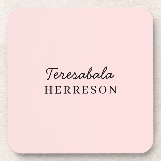 Monogramm Neutral Modern Minimalistisch Stylisch Getränkeuntersetzer (Vorderseite)