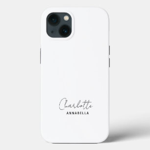Monogramm Neutral Modern Minimalistisch Stylisch iPhone 13 Hülle