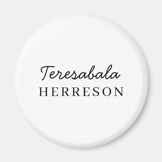 Monogramm Neutral Modern Minimalistisch Stylisch Magnet (Vorne)