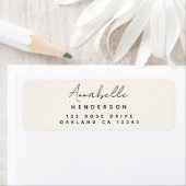 Monogramm-Neutral | Moderne minimale Rücksendeadre (Insitu)