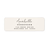 Monogramm-Neutral | Moderne minimale Rücksendeadre (Vorne)