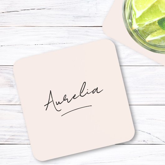 Monogramm neutrale moderne Minimalistisch-Chic-Sig Getränkeuntersetzer