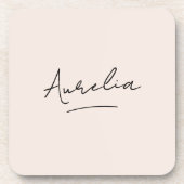 Monogramm neutrale moderne Minimalistisch-Chic-Sig Getränkeuntersetzer (Vorderseite)