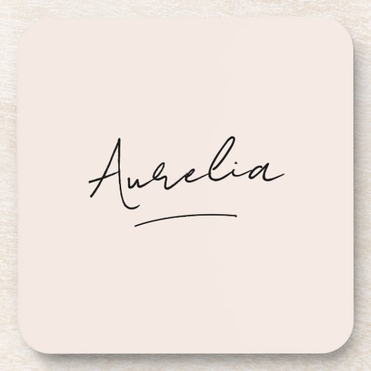 Monogramm neutrale moderne Minimalistisch-Chic-Sig Getränkeuntersetzer (Vorderseite)