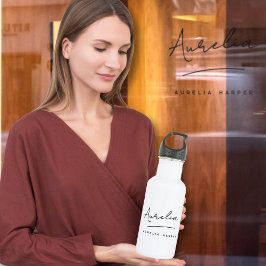 Monogramm neutrale moderne Signatur Minimalistisch Edelstahlflasche