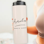 Monogramm neutrale moderne Signatur Minimalistisch Thermosbecher