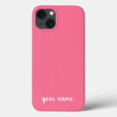 monogramm-neutrales minimalistisches Rosa Case-Mate iPhone Hülle (Rückseite)