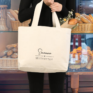 Monogramm neutrales modernes Minimalistisches Eleg Jumbo Stoffbeutel