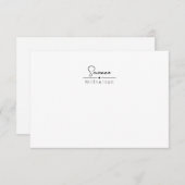 Monogramm neutrales modernes Minimalistisches Eleg Mitteilungskarte (Vorne/Hinten)