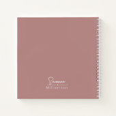 Monogramm neutrales modernes Minimalistisches Eleg Notizblock (Rückseite)