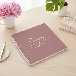 Monogramm neutrales modernes Minimalistisches Eleg Notizblock