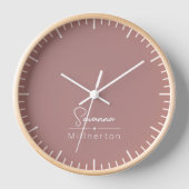 Monogramm neutrales modernes Minimalistisches Eleg Uhr (Vorderseite)
