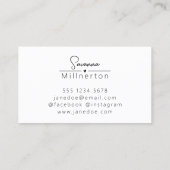 Monogramm neutrales modernes Minimalistisches Eleg Visitenkarte (Rückseite)