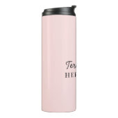Monogramm neutrales modernes minimalistisches stil thermosbecher (Nach links gedreht)