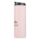 Monogramm neutrales modernes minimalistisches stil thermosbecher (Nach rechts gedreht)