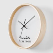 Monogramm Neutrales Modernes Minimalistisches Styl Uhr (Winkel)