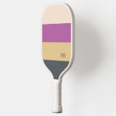 Monogramm niedlich-farbige moderne Initialen Pickleball Schläger (Links)