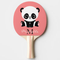 Monogramm Niedlich Sitzen Panda Personalisiert Lac
