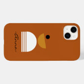 Monogramm niedliche Farben Abstrakt Braun, einfach Case-Mate iPhone Hülle (Rückseite (Horizontal))