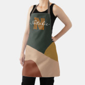 Monogramm niedliche Farbpalette Grün und Rosa Schürze (InSitu)