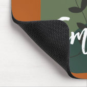 Monogramm Niedliche Naturfarben Karamellgrön Mousepad (Ecke)
