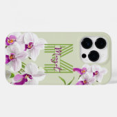Monogramm niedliche Orchiale Case-Mate iPhone Hülle (Rückseite (Horizontal))