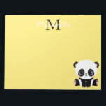 Monogramm Niedliche Sitze Panda Personalisiert gel Notizblock<br><div class="desc">Monogram Niedlich Sitting Panda Personalisiert Yellow Notepads verfügt über einen niedlichen Panda Bären auf dem Boden auf einem gelben Hintergrund. Personalisieren Sie Ihre Monografie und Ihren Namen,  indem Sie den Text in den dafür vorgesehenen Textfeldern bearbeiten. Entworfen von ©Evco Studio www.zazzle.com/store/evcostudio</div>