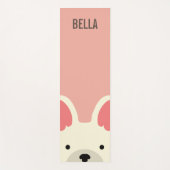 Monogramm Niedlicher Bulldog Yogamatte (Vorderseite)