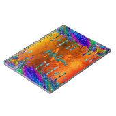 Monogramm niedlicher irisierender orangefarbener G Notizblock (Linke Seite)