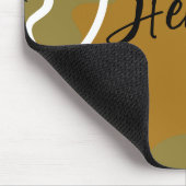 Monogramm Niedlicher Senf Abstrakter Hintergrund u Mousepad (Ecke)