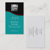 Monogramm, Niedlicher Spitz Welpe, roter Schwarm Visitenkarte (Vorne/Hinten)