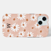 Monogramm Niedliches Daisy-Muster Case-Mate iPhone Hülle (Rückseite (Horizontal))