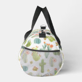 Monogramm | Niedliches Kaktus Stehendes Muster Duffle Bag (Rechts)