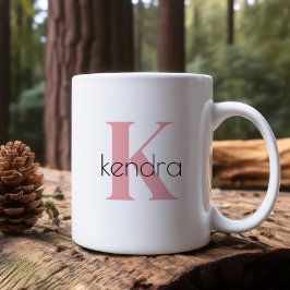 Monogramm Niedliches Minimalistisches Anfangsdesig Kaffeetasse