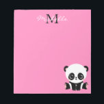 Monogramm Niedliches Sitzen Panda Personalisiert r Notizblock<br><div class="desc">Monogram Niedlich Sitting Panda Personalisiert Pink Notepads verfügt über einen niedlichen Panda Bären auf dem Boden auf einem rosa Hintergrund. Personalisieren Sie Ihre Monografie und Ihren Namen,  indem Sie den Text in den dafür vorgesehenen Textfeldern bearbeiten. Entworfen von ©Evco Studio www.zazzle.com/store/evcostudio</div>