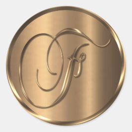 Monogramm NONMETALLIC Bronze-Umschlag Aufkleber