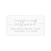 Monogramm-Note-Karte Adressaufkleber (Vorne)
