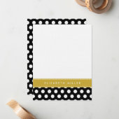 Monogramm-Note-Karte für schwarze und goldene Mult Mitteilungskarte (Vorderseite/Rückseite Beispiel)