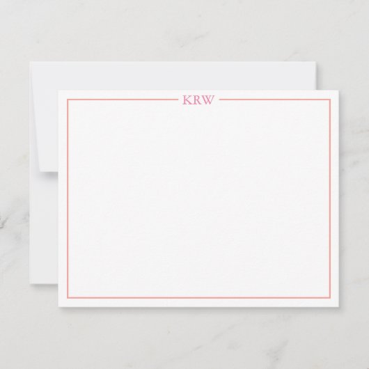 Monogramm-Notecards Einladung (Vorderseite)