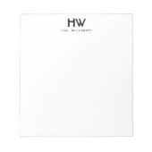 Monogramm Notepad Notizblock (Vorderseite)