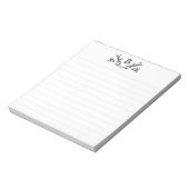Monogramm-Notizblock mit Linien Notizblock (Rotiert)