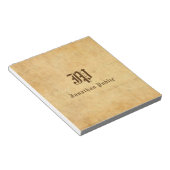 Monogramm Notizblöcke Skript Text Name Benutzerdef (angewinkelt)
