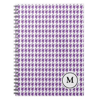 Monogramm-Notizbuch | lila und weißes Notizblock